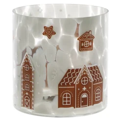 Kerstdecoratie>Theelichthouder gingerbread-huis