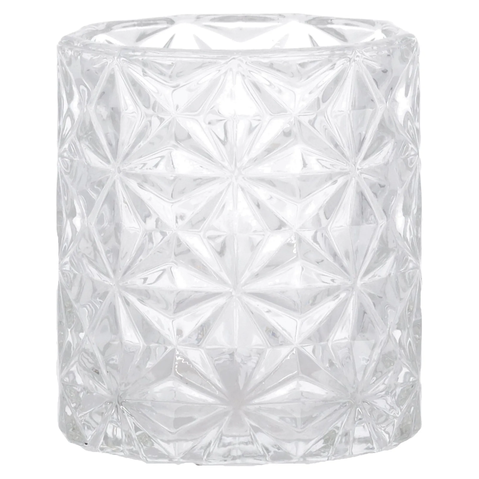 Kaarsen>Theelichthouder glas 8 cm transparant