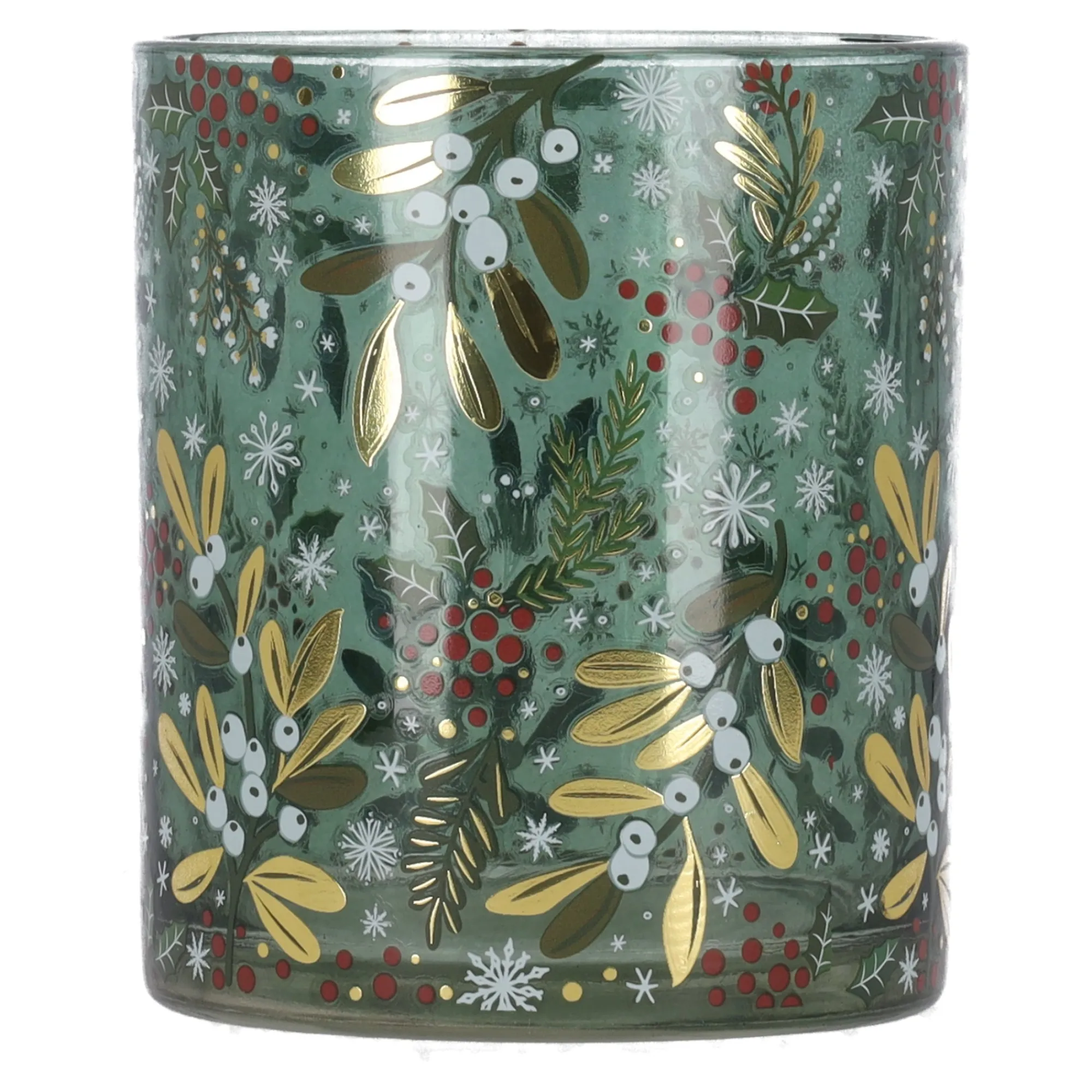 Natural Collections Kaarsen>Theelichthouder glas 8 x 8 x 10 cm 2 assorti