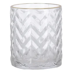 Natural Collections Kaarsen>Theelichthouder glas 8 x 8 x 10 cm 2 assorti