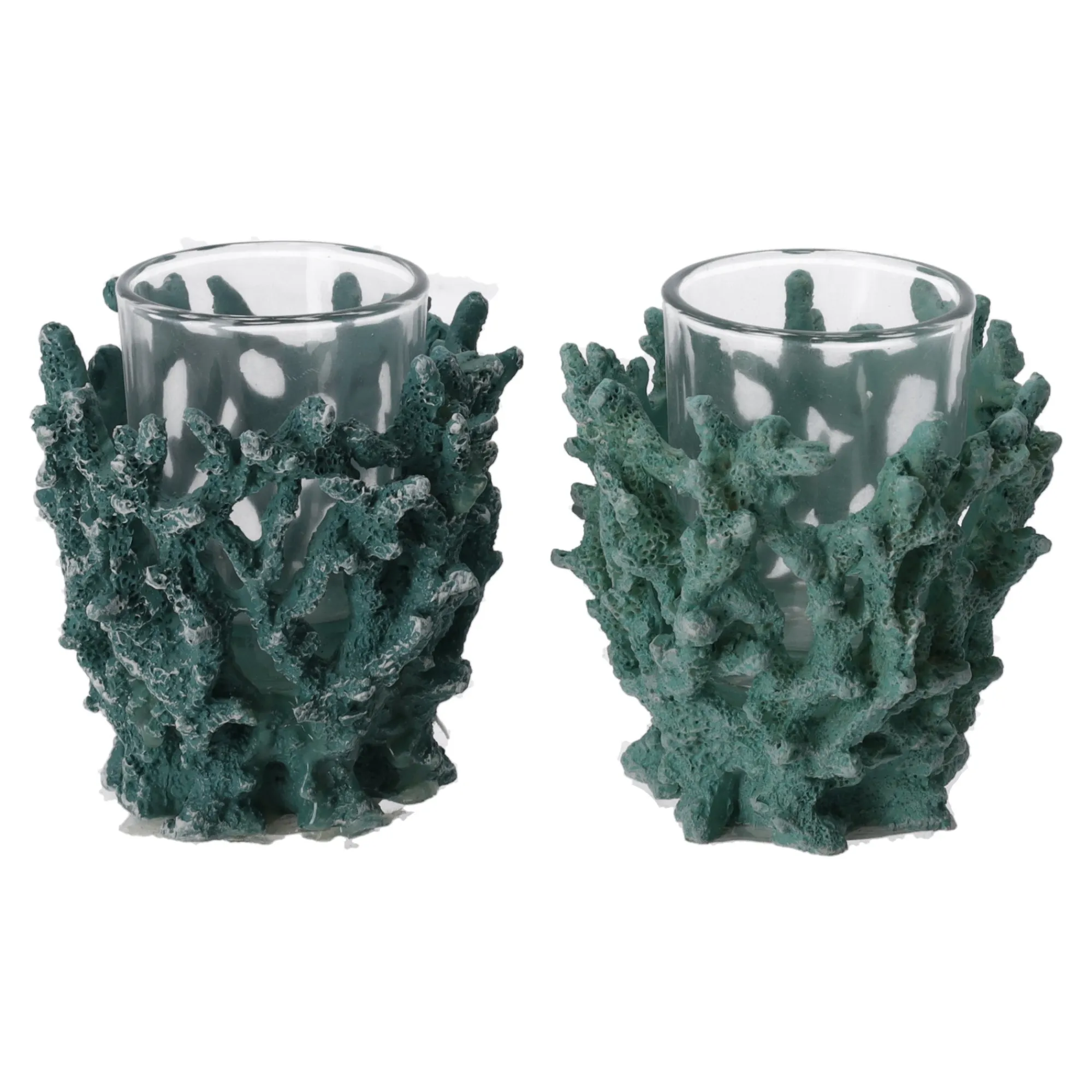 Natural Collections Kaarsen>Theelichthouder koraal 8 cm blauw