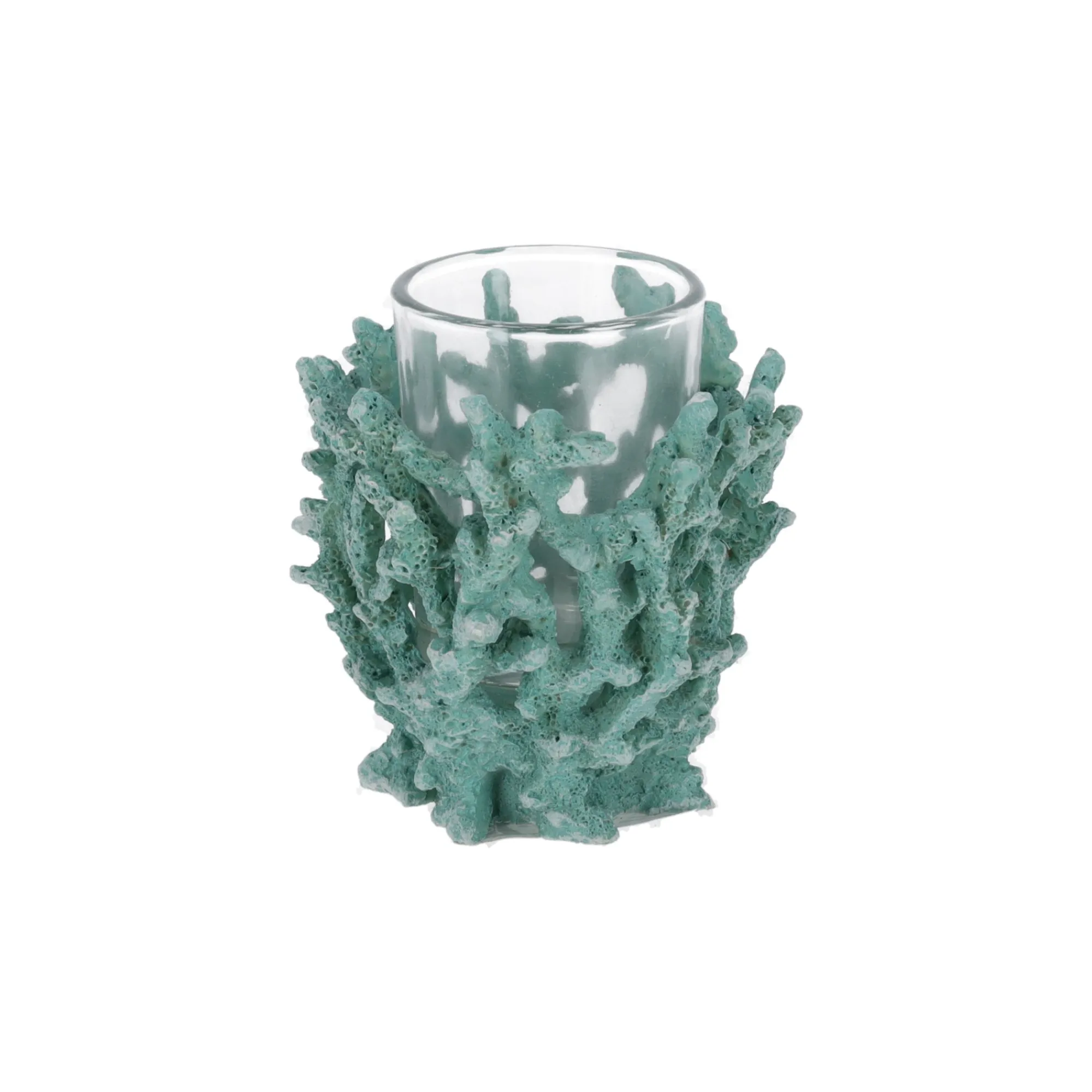 Natural Collections Kaarsen>Theelichthouder koraal 8 cm blauw