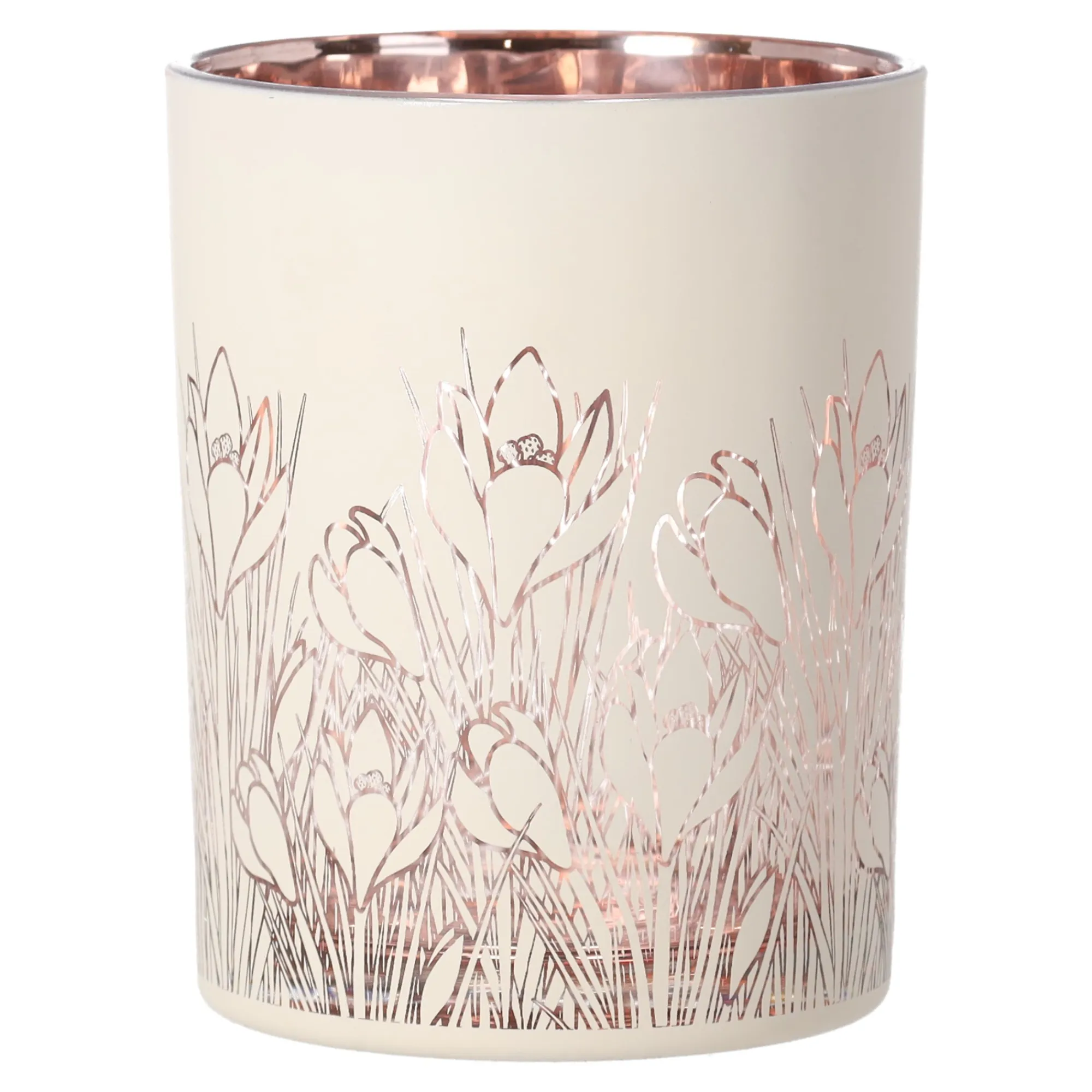 Kaarsen>Theelichthouder pink garden 10 x 12 cm