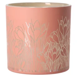 Van Cranenbroek Kaarsen>Theelichthouder pink garden 15 x 15 cm