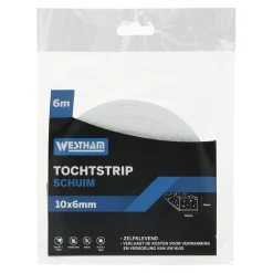 Westham Woondecoratie>Tochtstrip zelfkleef schuim 10 x 6 mm