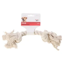 Friendly Pet Hondenspeelgoed>Touw hond wit 2 knopen medium