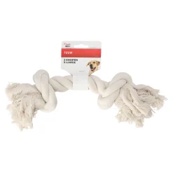 Friendly Pet Hondenspeelgoed>Touw hond wit 2 knopen x-large