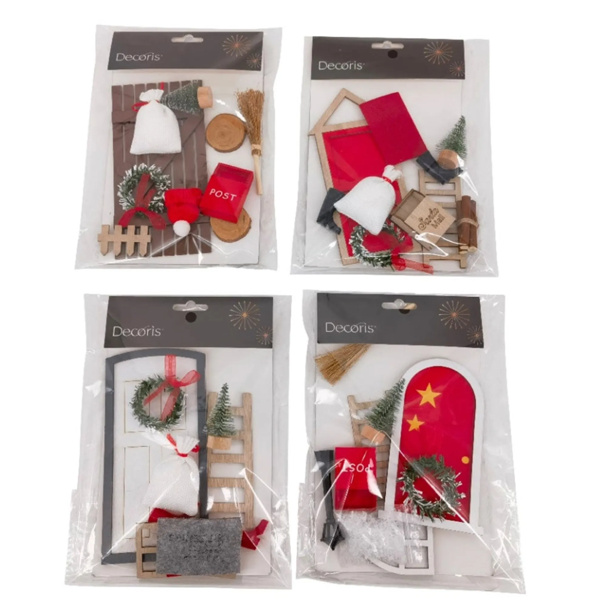 Decoris Kerstdecoratie>Triplex set 24 cm