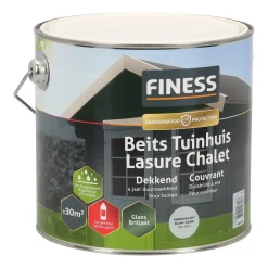 Finess Beits En Vernis>Tuinbeits DK wit RAL 9010 2590 2.5L