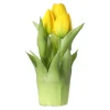 Kunstplanten En Kunstbloemen>Tulp bosje geel 20 cm