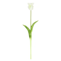 Kunstplanten En Kunstbloemen>Tulp papegaai real touch 62 cm wit