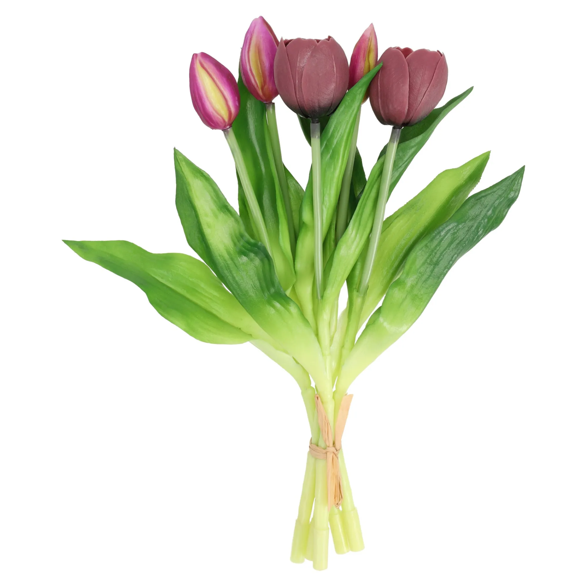 O'malley Kunstplanten En Kunstbloemen>Tulp sil touch 32 cm mauve