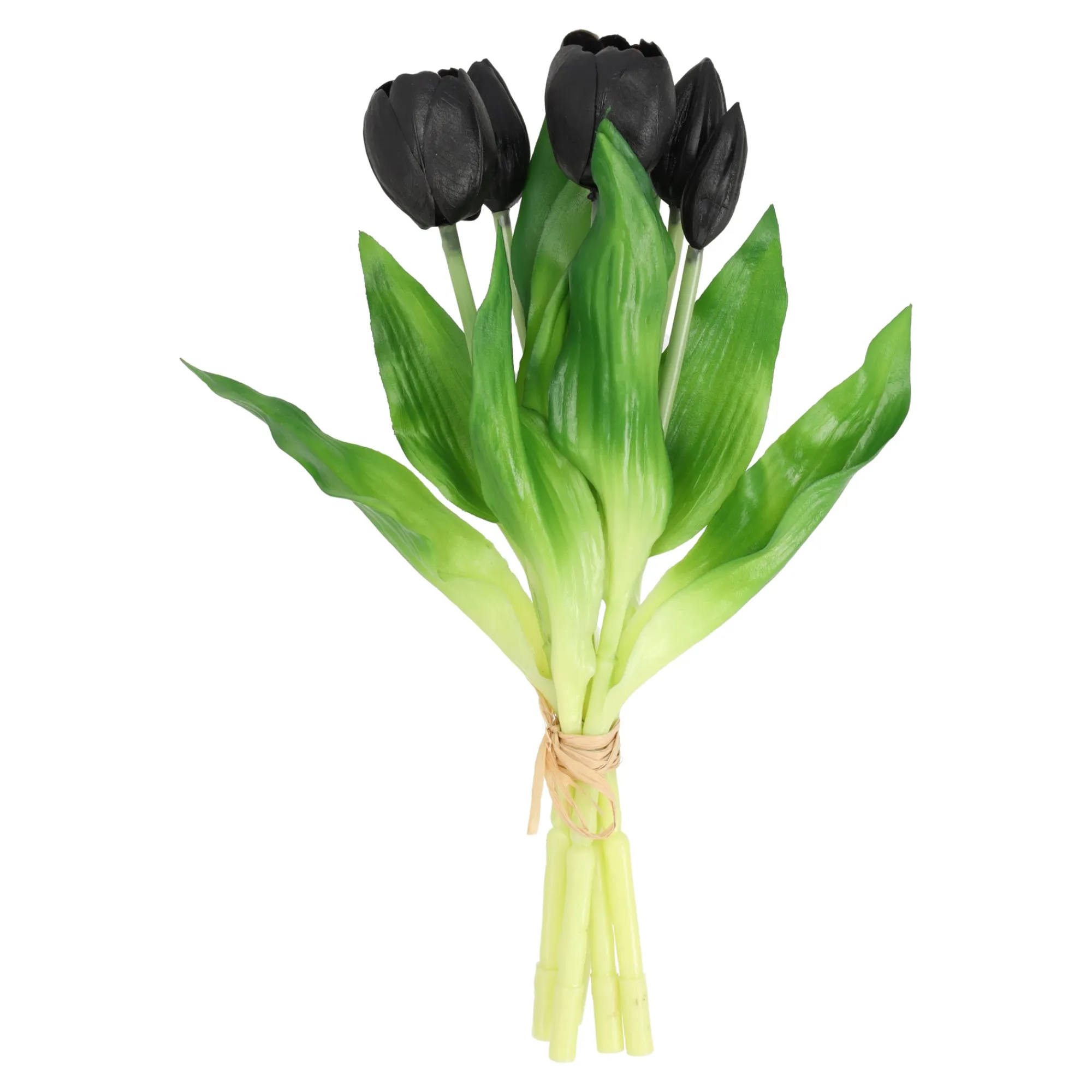 O'malley Kunstplanten En Kunstbloemen>Tulp silk touch 32 cm zwart