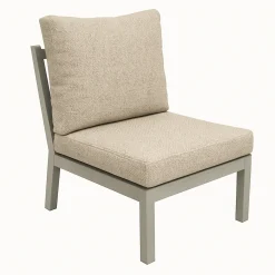 Bois le Duc Loungesets>Tussenstuk Brozzi milky grey met kussens