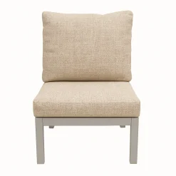 Bois le Duc Loungesets>Tussenstuk Brozzi milky grey met kussens