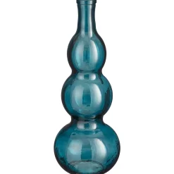 Mica Decorations Vazen En Potten>Vaas Benito recycled blauw 45 x 17 cm