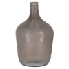 Vazen En Potten>Vaas fles glas grijs 30 x 18 cm