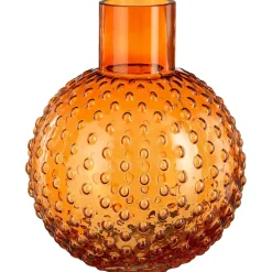 Mica Decorations Vazen En Potten>Vaas glas Dionne oranje 28 x 22 cm