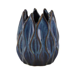 Natural Collections Vazen En Potten>Vaas keramiek blauw 11 x 11 x 14 cm