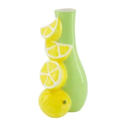 Natural Collections Vazen En Potten>Vaas limoen keramiek 14 x 12 x 28 cm