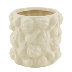 Natural Collections Vazen En Potten>Vaas pompoen wit 18x17cm