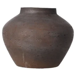 Vazen En Potten>Vaas Rezay 24 cm antiek bruin