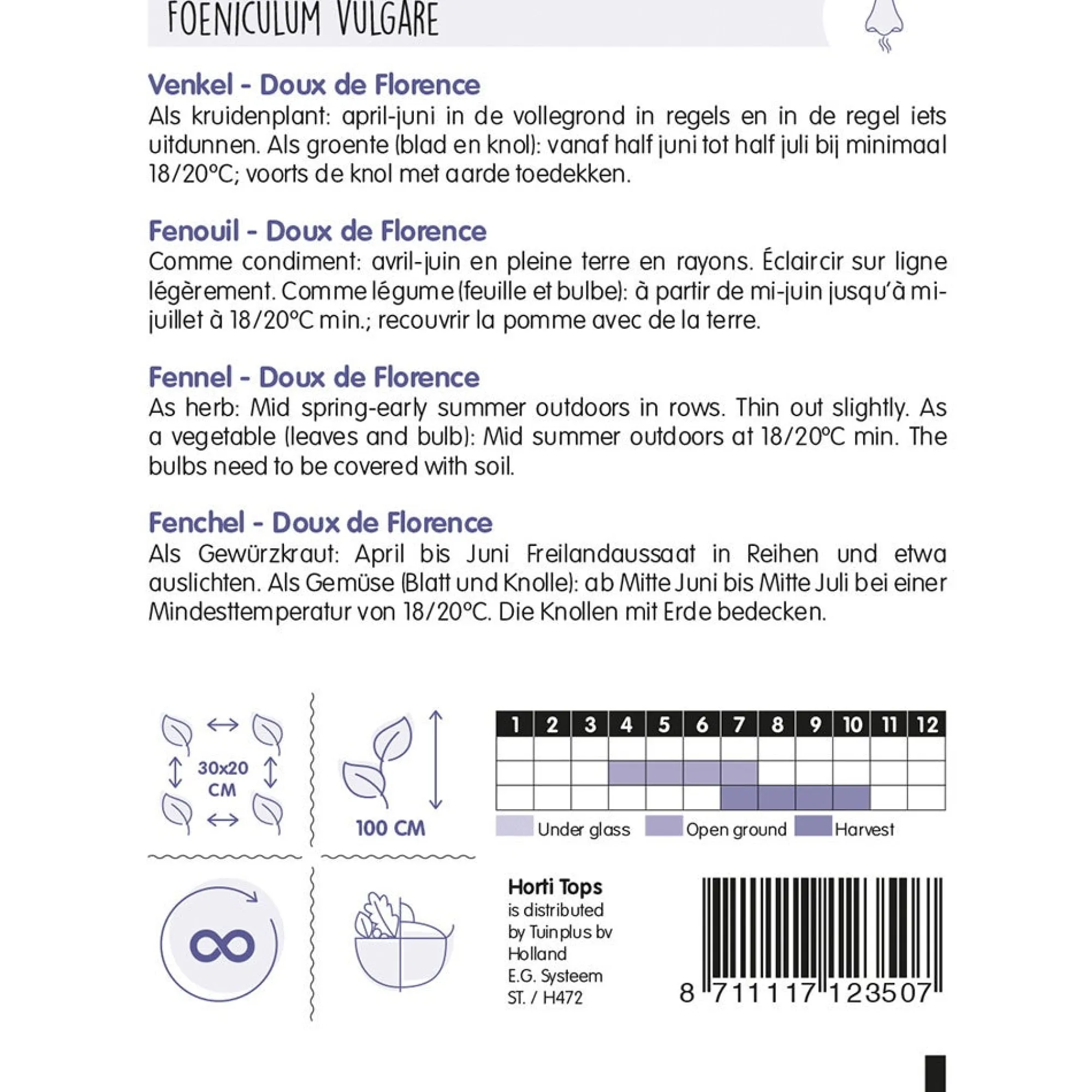 Horti Tops Moestuin>Venkel Doux de Florence zaad