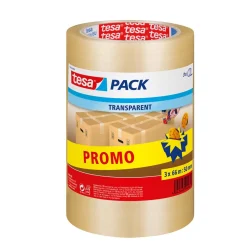 Tesa Bouw>Verpakkingstape trans 50mmx66M 3st