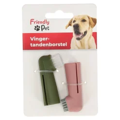 Friendly Pet Hondenverzorging>Vingertandenborstel Dentes roze/groen