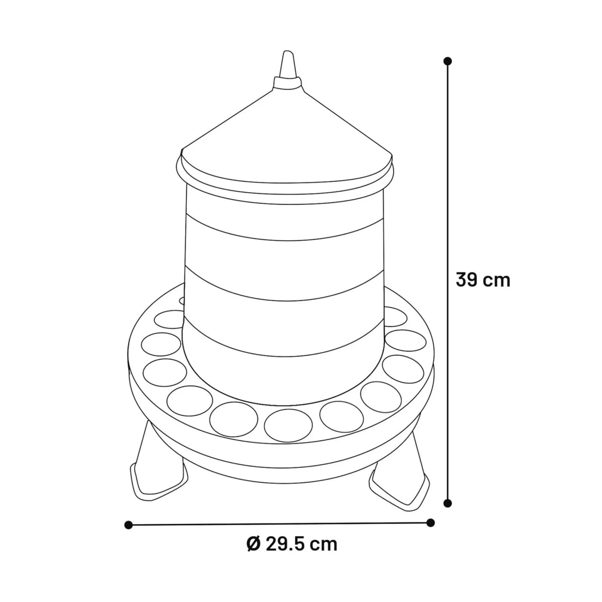 Flamingo Kip>Voederbak edna op poten 4 kg