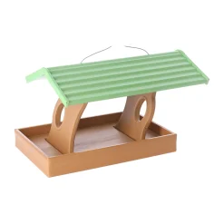 Flamingo Tuinvogels>Voederhuis Grieny bruin/groen 32x20,5x19,5cm