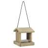 Vogelhuisjes>Voederhuis hang 18cm taupe