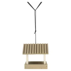 Vogelhuisjes>Voederhuis hang 23cm wit/taupe