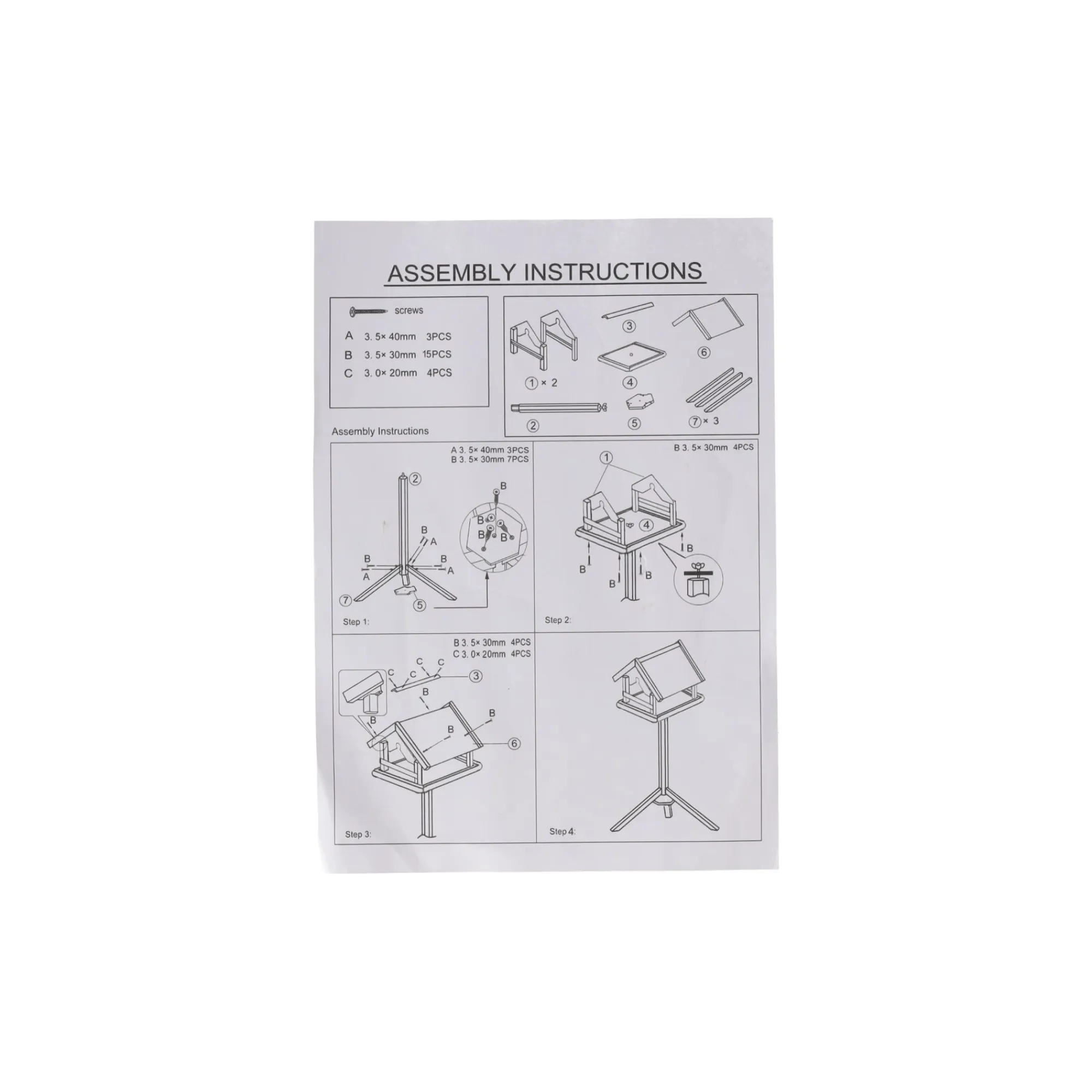 Van Cranenbroek Vogelhuisjes>Voederhuis staand 119cm BF01 nature