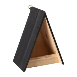 Flamingo Vogelhuisjes>Voederhuis Zilan hout natuur/zwart