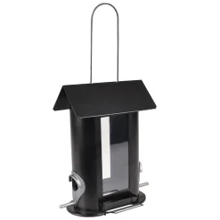 Flamingo Tuinvogels>Voedersilo zaad Jonna zwart 21,5 x 16,5 x 25 cm