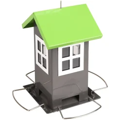 Flamingo Tuinvogels>Voedersilo zaad Rayan grijs 12 x 12 x 19 cm