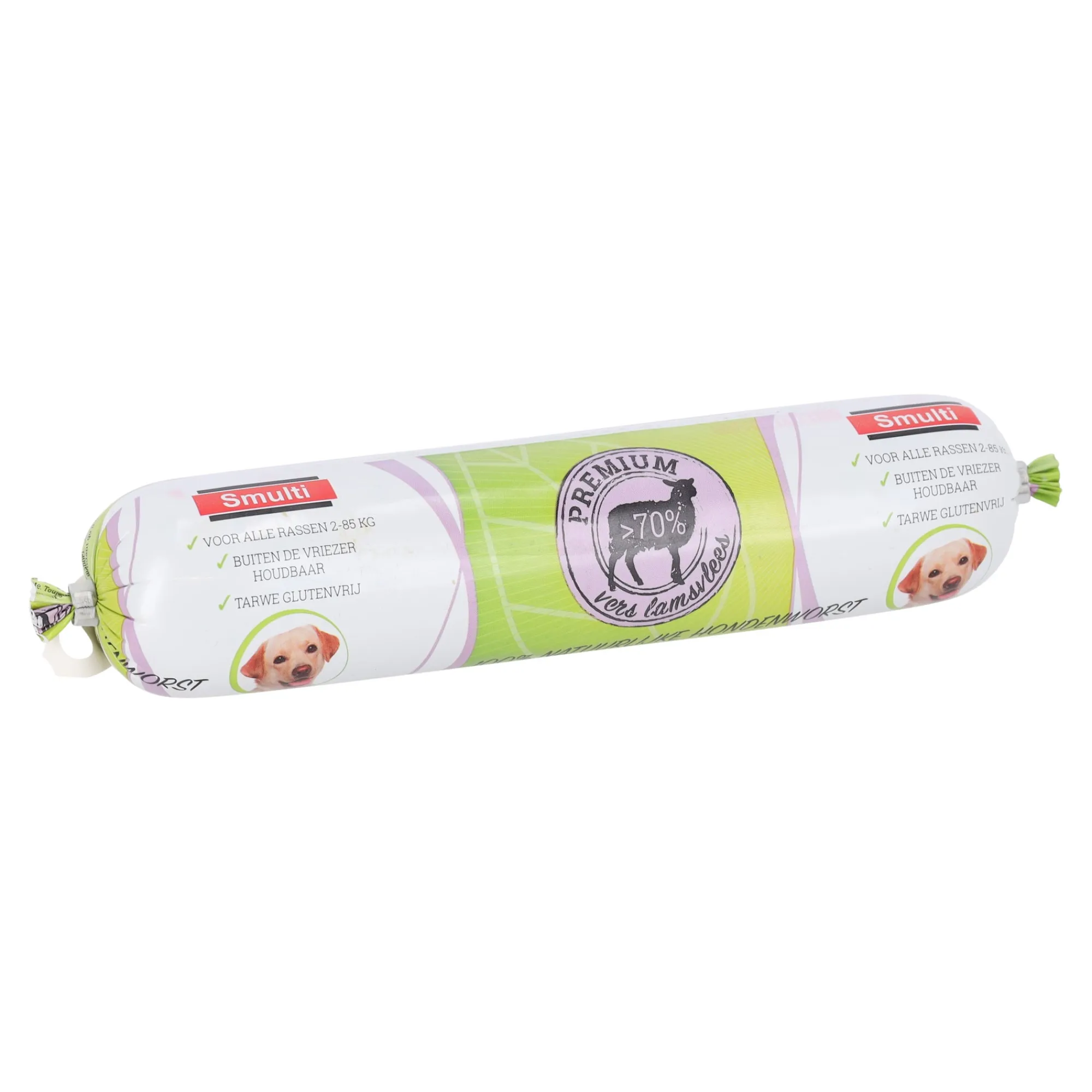 Smulti Hondenvoer>Voedingsworst premium lam 700G