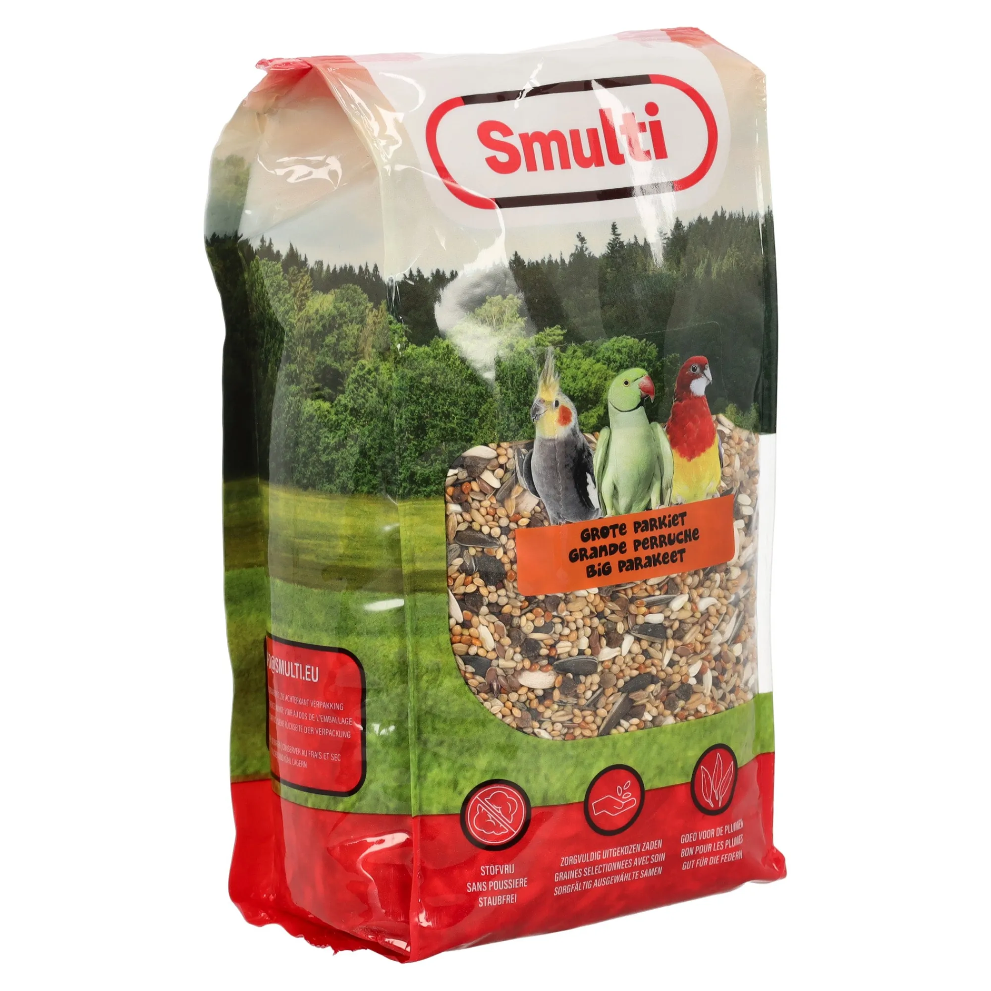 Smulti Vogelvoer>Voer vogel grote parkiet 5kg