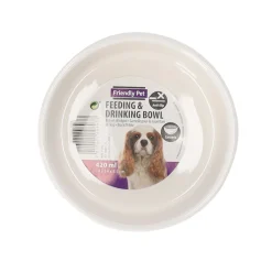 Friendly Pet Drink- En Voerbak Hond>Voerbak hond kera slip 14cm zwart/wit