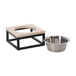 Friendly Pet Drink- En Voerbak Hond>Voerbak metal enkel 15x15x8cm