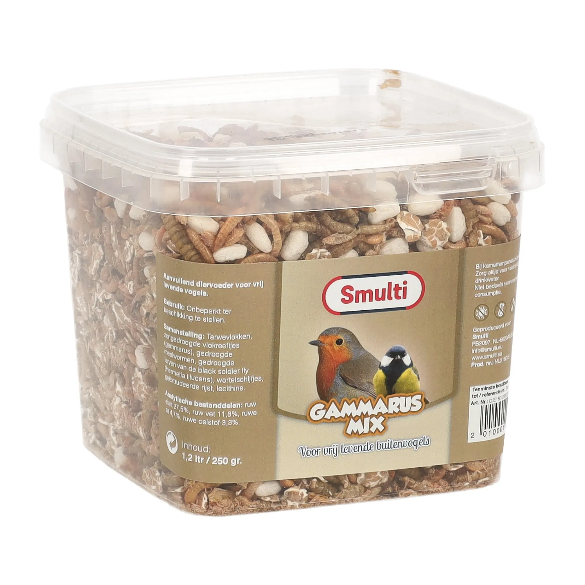 Smulti Vogelvoer>Voermix+gammarus 1.2L