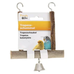 Friendly Pet Vogelspeelgoed>Vogel schommel+bel hout 15cm