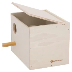 Flamingo Vogelhuisjes>Vogelhuis parkieten horizontaal