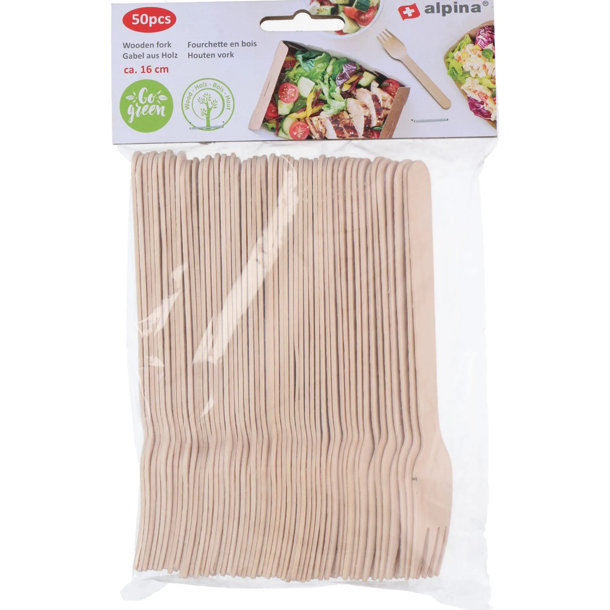 Alpina Koken & Tafelen>Vork hout 16cm 50st