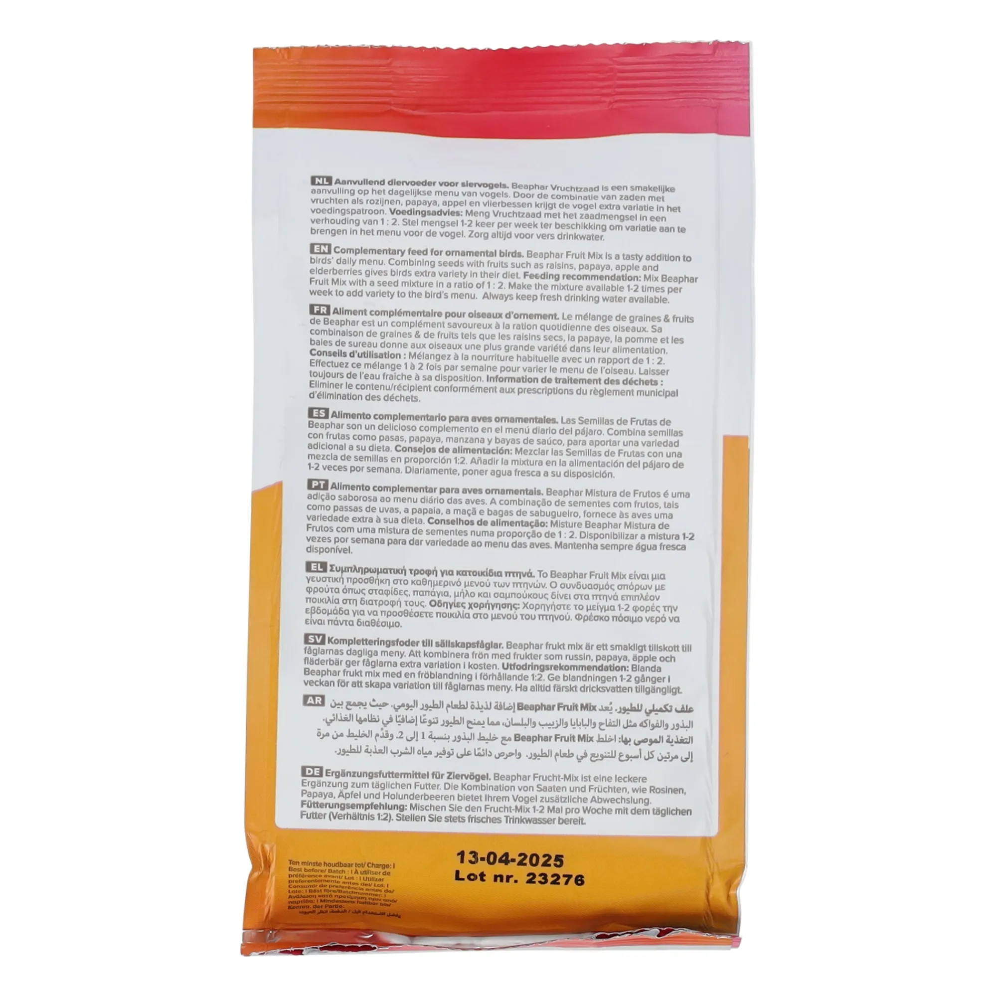 Beaphar Vogelvoer>Vruchtzaad 150gr