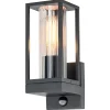 Diamant Buitenverlichting|Buitenverlichting>Wandlamp Dogato zwart + sensor