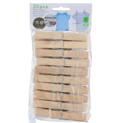 Lifetime Badkameraccessoires|Wassen En Drogen>Wasknijpers 20 stuks hout