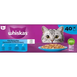 Whiskas Kattenvoer>1+ natvoer vis 40 stuks