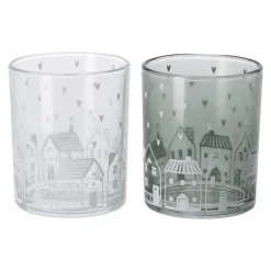 Boltze home Tuindecoratie>Windlicht Nordy 8 cm 4 assorti